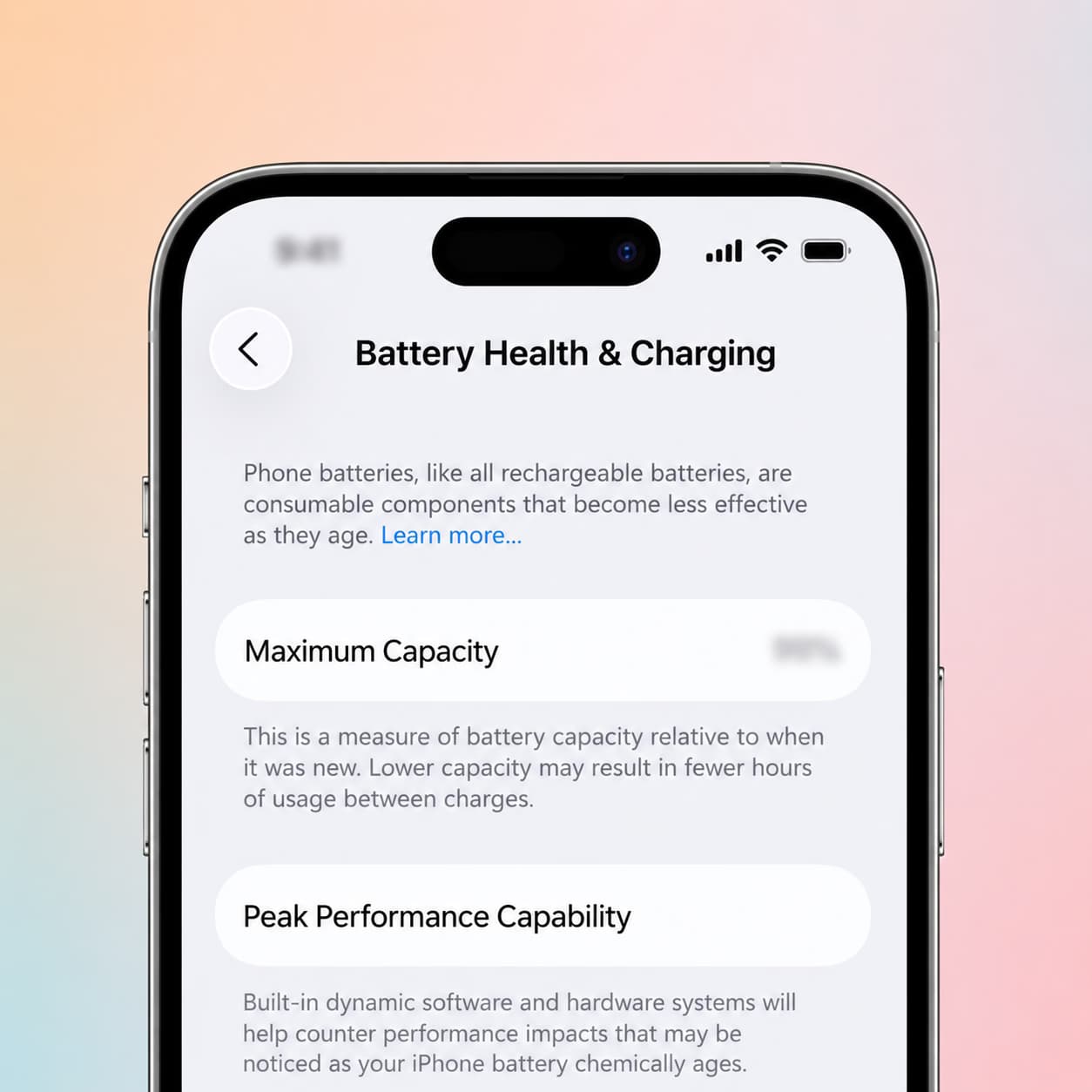 Battery health illustration